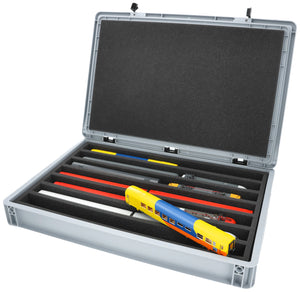 Eurobox 60 x 40 cm Set for model railway - H0 scale - 7 compartments - foam insert for upright storage