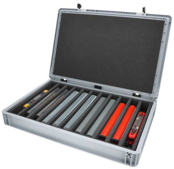 Euro container for model railway - 11 slots for H0 gauge - standing