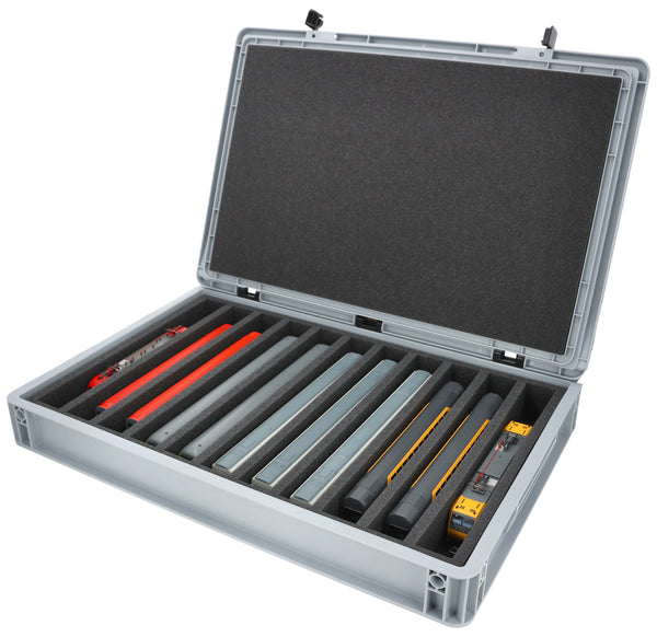 Euro container for model railway - 11 slots for H0 gauge - standing