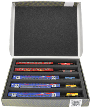 Lagerbox FSLB040 für Modelleisenbahn - 5 Fächer für Spur TT - liegend