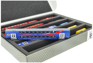 Lagerbox FSLB040 für Modelleisenbahn - 5 Fächer für Spur TT - liegend