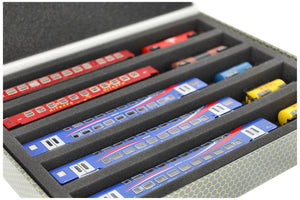 Lagerbox FSLB040 für Modelleisenbahn - 5 Fächer für Spur TT - liegend