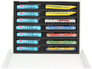 Storage box FSLB040 for model railway - 7 bars for N gauge - lying