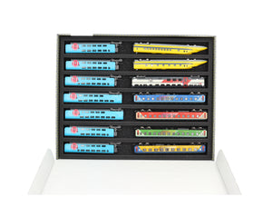 Storage box FSLB040 for model railway - 7 bars for N gauge - lying