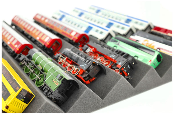500 mm x 500 mm x 55 mm universal zigzag locomotive bed for model railway gauge H0 / gauge 00