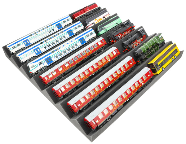 500 mm x 500 mm x 55 mm universal zigzag locomotive bed for model railway gauge H0 / gauge 00