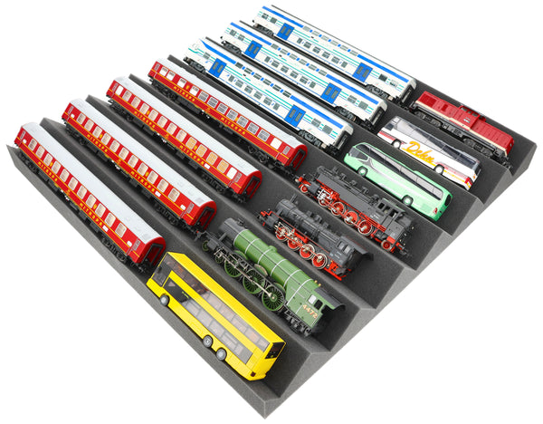 500 mm x 500 mm x 55 mm universal zigzag locomotive bed for model railway gauge H0 / gauge 00