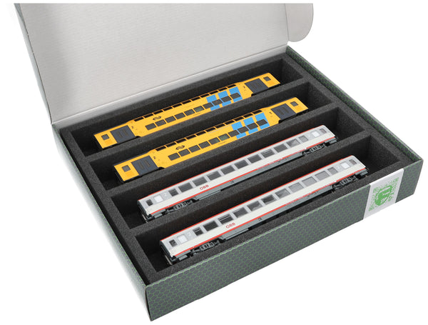 Lagerbox FSLB055 für Modelleisenbahn - 4 Stege für Spur H0 - liegend