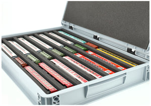 Eurobox 60 x 40 cm Set for model railway - TT scale - 7 compartments - foam insert for upright storage
