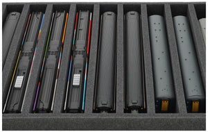 Schaumstoffeinlage Spur 00 - stehend - 11 Fächer für Modelleisenbahn - passend für Lagerbox DSLB075 - DS065A005