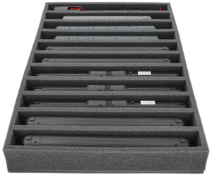 Schaumstoffeinlage Spur 00 - stehend - 11 Fächer für Modelleisenbahn - passend für Lagerbox DSLB075 - DS065A005