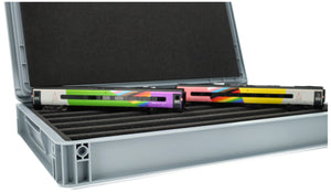 Euro container for model railway - 7 slots for gauge 00 - standing