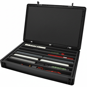 Eurobox 60 x 40 cm Set für Modelleisenbahnen - Spur 00 - 7 Fächer - Schaumstoffeinlage zur stehenden Aufbewahrung