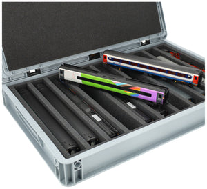 Eurobox 60 x 40 cm Set for model railway - 00 scale - 11 compartments - foam insert for upright storage