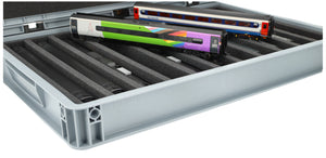 Eurobox 60 x 40 cm Set for model railway - 00 scale - 11 compartments - foam insert for upright storage