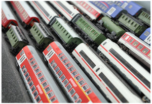 Eurobox 60 x 40 cm Set für Modelleisenbahn mit Zugliege - 7 Fächer für Spur TT