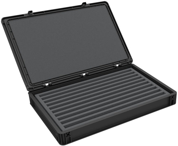 Eurobox 60 x 40 cm Set für Modelleisenbahnen - Spur N - 12 Fächer - Schaumstoffeinlage zur stehenden Aufbewahrung