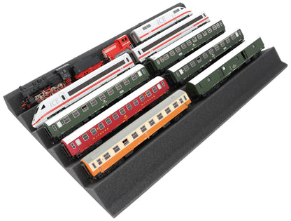 Train bed - Gauge H0 - 5 compartments for model railway - EUMEWDA01