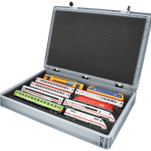 Eurobox 60 x 40 cm Set für Modelleisenbahn mit Zugliege - 5 Fächer für Spur H0