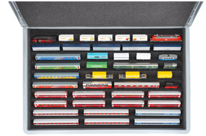 Eurobox 60 x 40 cm Set für Modelleisenbahn mit Zugliege - 10 Fächer für Spur N
