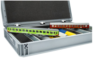 Eurobox 60 x 40 cm Set for model railway with Zugliege - 9 compartments for H0 gauge