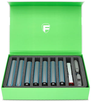 Feldherr Magnetic Box green for model railway locomotives, wagons and vehicles - 9 bars for N gauge - standing