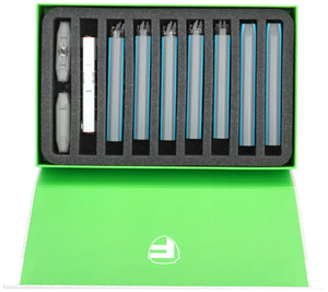 Feldherr Magnetic Box green for model railway locomotives, wagons and vehicles - 9 bars for N gauge - standing