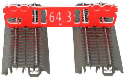 Gleisabstandslehre Parallelgleislehre H0 mit 77,5 mm und 64,3 mm Abständen