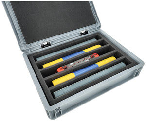 Eurobox 40 x 30 cm Set for model railway - H0 scale - 5 compartments - foam insert for upright storage