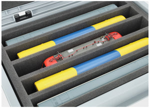 Eurobox 40 x 30 cm Set for model railway - H0 scale - 5 compartments - foam insert for upright storage