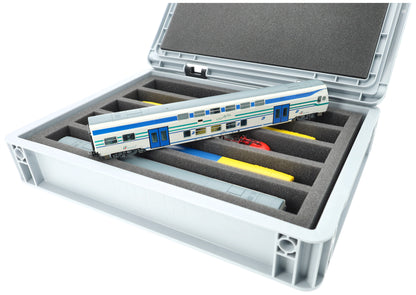 40x30 Euro container for model railway - 5 bars for H0 gauge - standing
