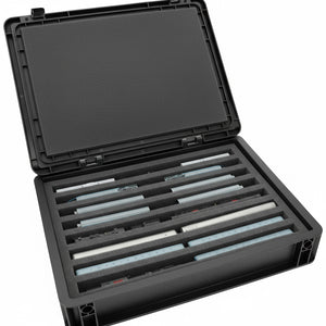 Eurobox 40 x 30 cm Set für Modelleisenbahnen - Spur N - 8 Fächer - Schaumstoffeinlage zur stehenden Aufbewahrung