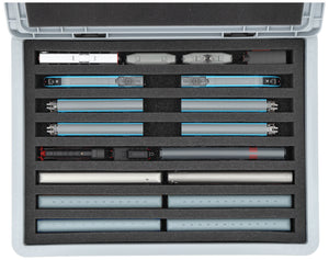 Eurobox 40 x 30 cm Set for model railway - N scale - 8 compartments - foam insert for upright storage