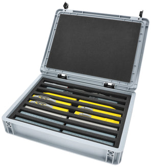 Eurobox 40 x 30 cm Set für Modelleisenbahnen - Spur N - 8 Fächer - Schaumstoffeinlage zur stehenden Aufbewahrung