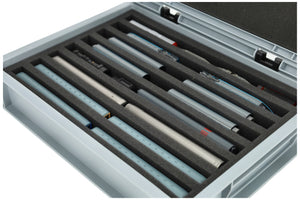 Eurobox 40 x 30 cm Set for model railway - N scale - 8 compartments - foam insert for upright storage