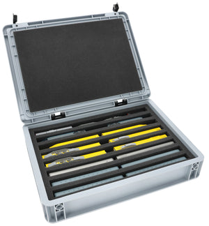 Eurobox 40 x 30 cm Set für Modelleisenbahnen - Spur N - 8 Fächer - Schaumstoffeinlage zur stehenden Aufbewahrung