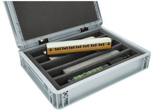 Eurobox 40 x 30 cm Set for model railway - 00 scale - 5 compartments - foam insert for upright storage
