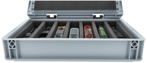 Eurobox 40 x 30 cm set for model railways - H0 gauge - 7 compartments - foam insert for upright storage