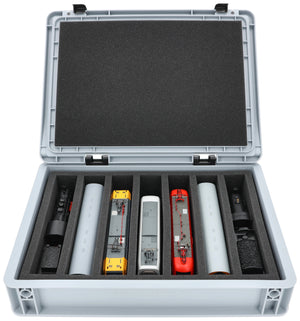 Eurobox 40 x 30 cm set for model railways - H0 gauge - 7 compartments - foam insert for upright storage