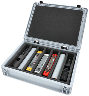 Eurobox 40 x 30 cm set for model railways - H0 gauge - 7 compartments - foam insert for upright storage