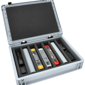 Eurobox 40 x 30 cm Set für Modelleisenbahnen - Spur H0 - 7 Fächer - Schaumstoffeinlage zur stehenden Aufbewahrung