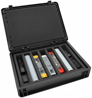 Eurobox 40 x 30 cm Set für Modelleisenbahnen - Spur H0 - 7 Fächer - Schaumstoffeinlage zur stehenden Aufbewahrung
