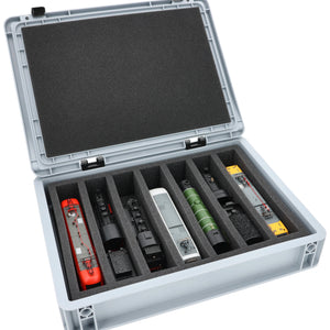 Eurobox 40 x 30 cm Set für Modelleisenbahnen - Spur 00 - 7 Fächer - Schaumstoffeinlage zur stehenden Aufbewahrung