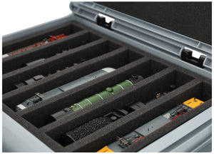 Eurobox 40 x 30 cm Set für Modelleisenbahnen - Spur 00 - 7 Fächer - Schaumstoffeinlage zur stehenden Aufbewahrung