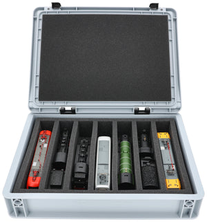 Eurobox 40 x 30 cm Set für Modelleisenbahnen - Spur 00 - 7 Fächer - Schaumstoffeinlage zur stehenden Aufbewahrung