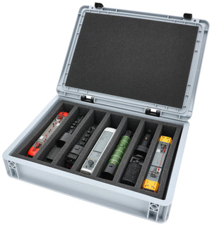 Eurobox 40 x 30 cm Set für Modelleisenbahnen - Spur 00 - 7 Fächer - Schaumstoffeinlage zur stehenden Aufbewahrung