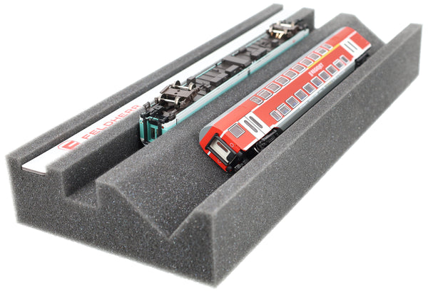Feldherr Premium Lokliege Spur TT mit Magnetstreifen (360 mm) – Perfekte Wartung und Reparatur für Modellbahnen