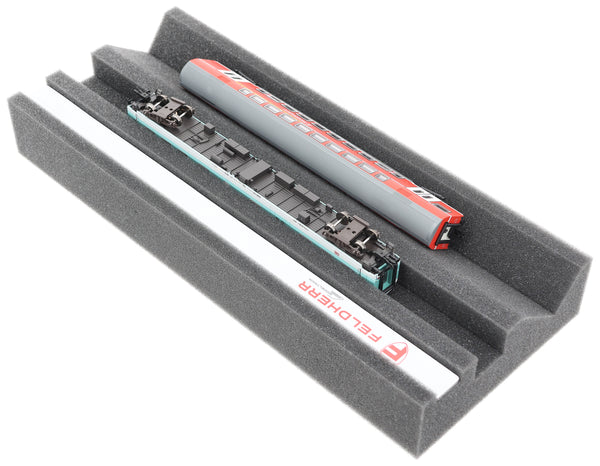 Feldherr Premium Lokliege Spur TT mit Magnetstreifen (360 mm) – Perfekte Wartung und Reparatur für Modellbahnen