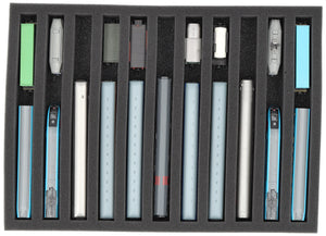 370 mm x 270 mm x 40 mm Foam insert for model railway - N scale - 11 compartments - for upright storage - IU040A002