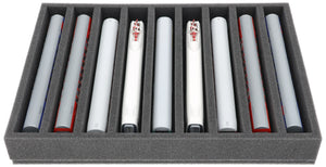 370 mm x 270 mm x 50 mm Schaumstoffeinlage für Modelleisenbahn - Spur TT - 9 Fächer - für stehende Aufbewahrung - IU050A001